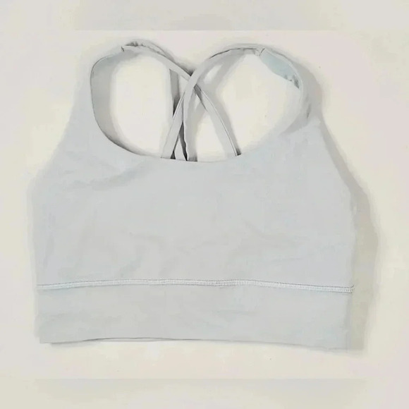 Lululemon Energy Long Line Sport Bra Sz 6 Light Mint - Picture 3 of 6